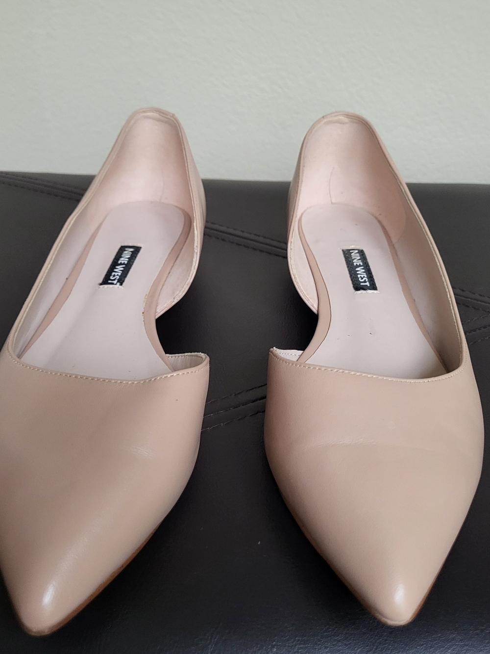 Nine West Nude Pointed D'Orsay Flats